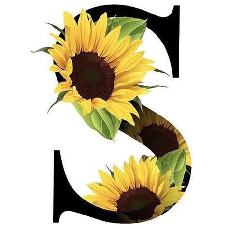 Pin On Sunflower Letters