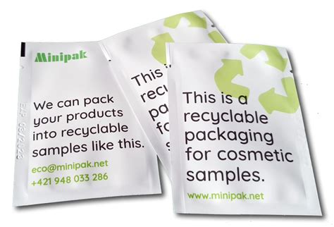Emballage En Sachet Recyclable échantillons Cosmétiques Durables Et