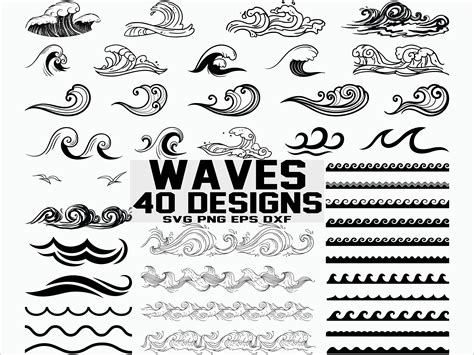Wave Svg Sea Waves Svg Ocean Waves Svg Clipart Cut Files Etsy Sexiz Pix