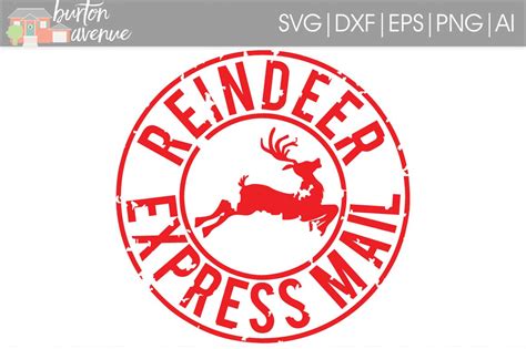 Grunge Reindeer Stamp Christmas Svg File 127006 Svgs Design Bundles