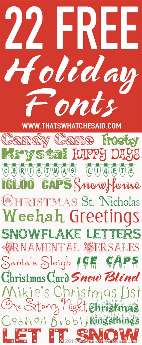 22 Free Holiday Fonts Thats What Che Said