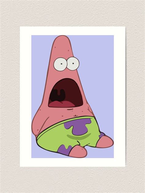 Patrick Surprised Meme Art Print For Sale By One Lonely Boy Redbubble