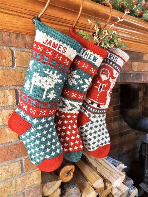 embroidered personalized christmas stocking moose 44 95 via etsy christmas stockings
