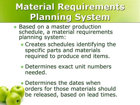 Ppt Material Requirements Planning Powerpoint Presentation Free