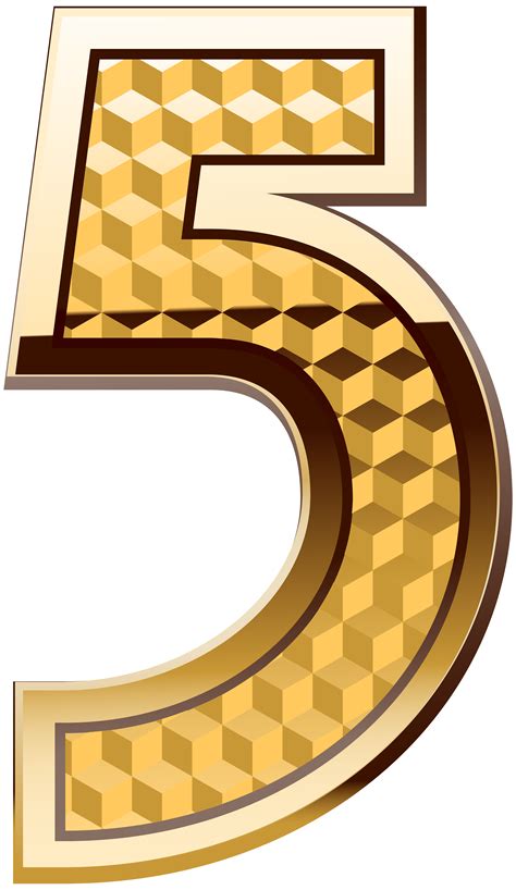 Gold Style Number Five Png Clip Art Image Gallery Yopriceville High Images
