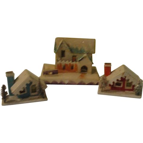 Houses and Mansion Snow Village Houses - b145 | Snow village, Village ...