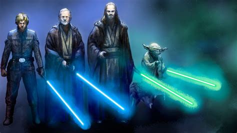 1080p Yoda Luke Skywalker Jedi Obi Wan Kenobi Qui Gon Jinn Star