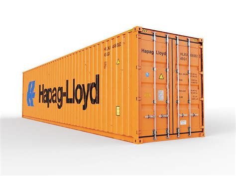 40 Feet High Cube Hapag Lloyd Shipping Container 3d Model Cgtrader