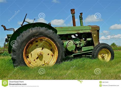 Huge Green Tractor Parked In The Field Editorial Stock Photo Image Of