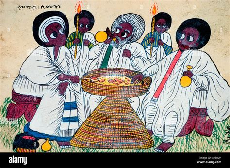 Traditional Ethiopian Dance Painting Ethiopia Stock Photo Alamy