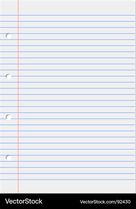 Notepad Lined Royalty Free Vector Image Vectorstock