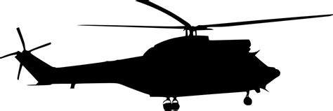 9 Helicopter Silhouette Side View Png Transparent