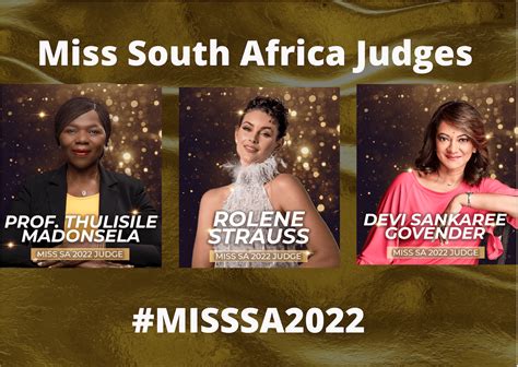 Miss South Africa 2022 Judges Announced Miss Sa 2023