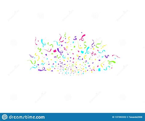 colorful confetti burst isolated on white background festive template stock vector