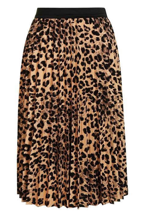 Leopard Print Pleated Midi Skirt Boohoo Leopard Print Skirt Outfit