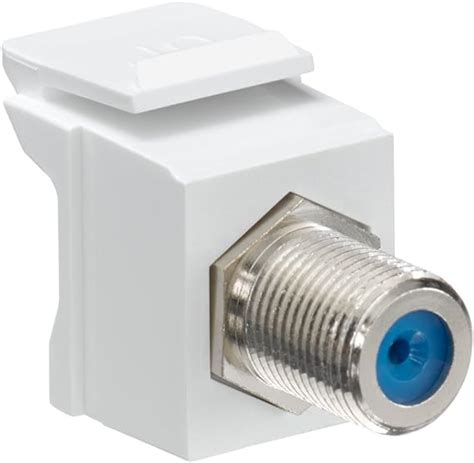 Leviton 41084 Fwf Quickport F Type Adapter Nickel Plated