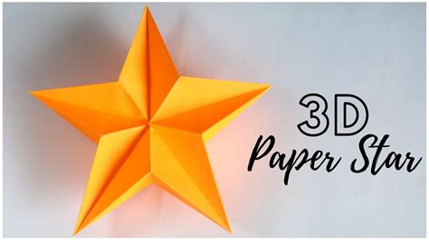 Easiest 3d Paper Star Tutorial How To Make Paper Star Youtube