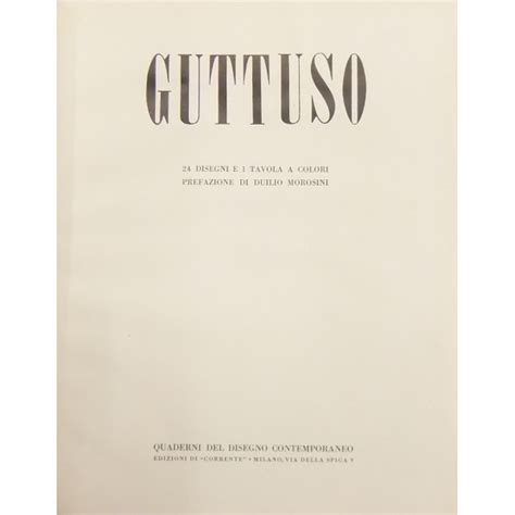 Guttuso 24 Disegni E 1 Tavola A Colori Libreria Antiquaria Giulio