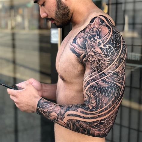 Nha Nguyen ॐ🇻🇳 On Instagram “phoenix Lotus Fullsleeve On My Viet Bro John For His 1st Tattoo