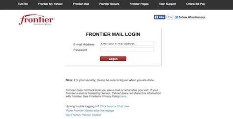 Frontier Email Mail Login Frontier Login Page