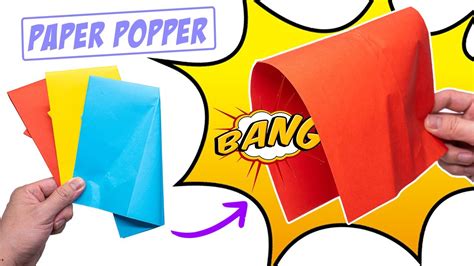 Easy Origami Popper How To Make Loud Paper Banger Youtube