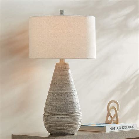 Julio Natural Gray Modern Vase Table Lamp 109t1 Lamps Plus