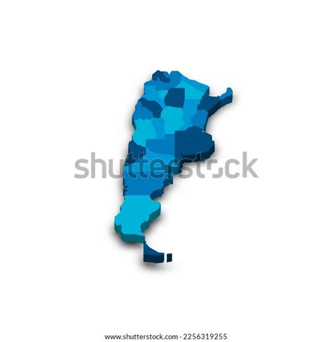 Argentina Political Map Administrative Divisions Stock Vector Royalty