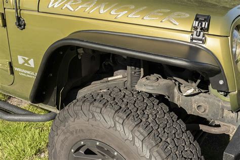 Rugged Ridge 1161548 Front And Rear Steel Tube Fender Flares For 07 18