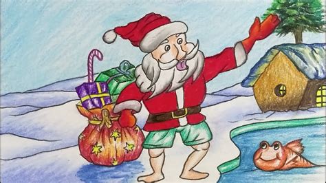 Christmas Scenery Drawing At Getdrawings Free Download