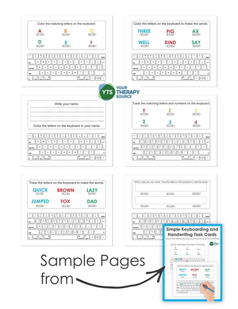 Simple Keyboarding And Handwriting Task Practice Your Therapy Source