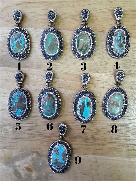 Vintage Natural Persian Turquoise Silver 925 Pendantturquoise Jewelry