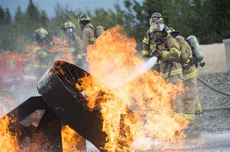 Air Force Fire Protection Specialists Conduct Wartime Firefighting