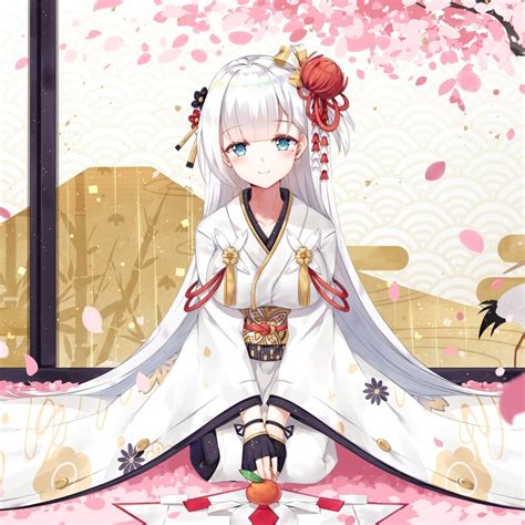 Download 1080x1920 Wallpaper Kimono Anime Girl Japanese