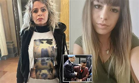 Italian Mother Wears Shocking T Shirt Of Daughters Dismembered Body Mail Online News