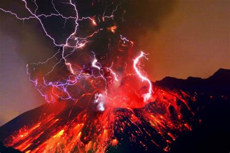 Lightning Storm Volcano