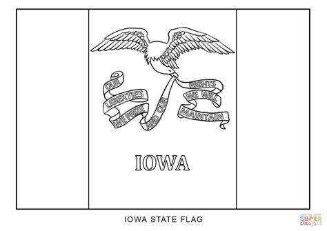 ️iowa Flag Coloring Page Free Download