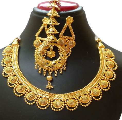 indian 22k gold plated wedding necklace earrings jewelry variations tikka set aa ebay gold