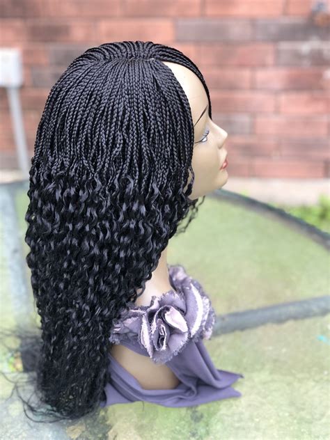Braided Wavy Wig The Length In The Picture Is 18inches Long Etsy