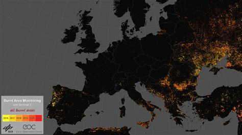 Dlr Earth Observation Center Burn Scar Monitoring For Europe New