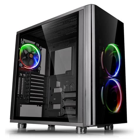 Thermaltake View 31 Tg Rgb Tempered Glass Mid Tower Case Black Ca 1h8