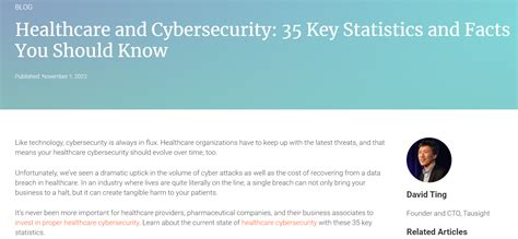 healthcare and cybersecurity 35 key statistics and facts you should know tausight