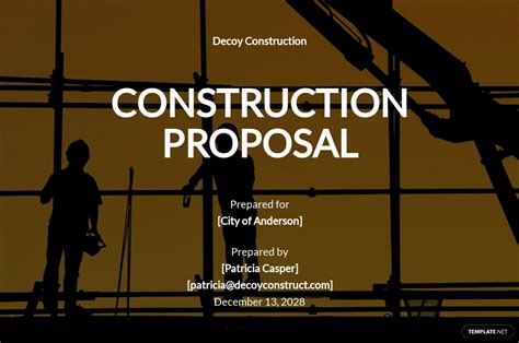 Proposal Template For Construction