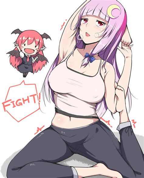 Patchouli Knowledge And Koakuma Touhou Drawn By Jajao