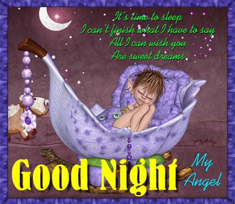 A Good Night Card For Your Angel Free Good Night Ecards Greeting