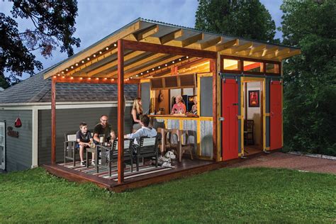Here's how to create a backyard bar in 5 easy steps. Create your own forest | Backyard sheds, Outdoor sheds ...