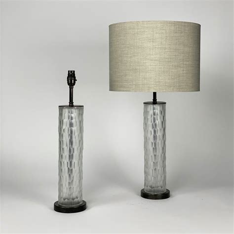 Pair Of Small Cut Glass Lamps On Brown Bronze Bases T5500 Tyson Decorative Lighting And