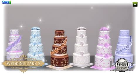 Wedding Cake Set At Jomsims Creations Sims 4 Updates