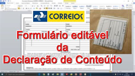 Topo Imagem Modelo Declara O De Conteudo Correios Br Thptnganamst