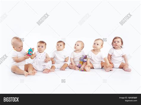 Group Babies Sitting Image And Photo Free Trial Bigstock