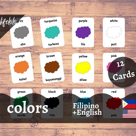 Filipino Flash Cards Bundle Tagalog English Bilingual Cards Etsy Uk